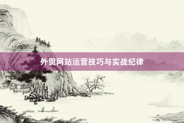 外贸网站运营技巧与实战纪律