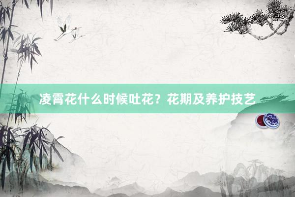凌霄花什么时候吐花？花期及养护技艺